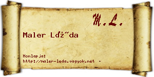 Maler Léda névjegykártya
